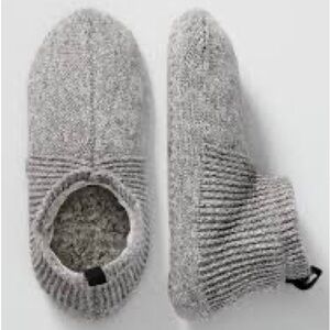 Bombas The Gripper Slipper Knit Sock Slipper Gray Size Large Cozy House Shoes